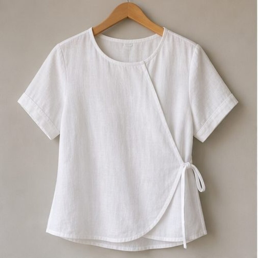 White Peplum Top